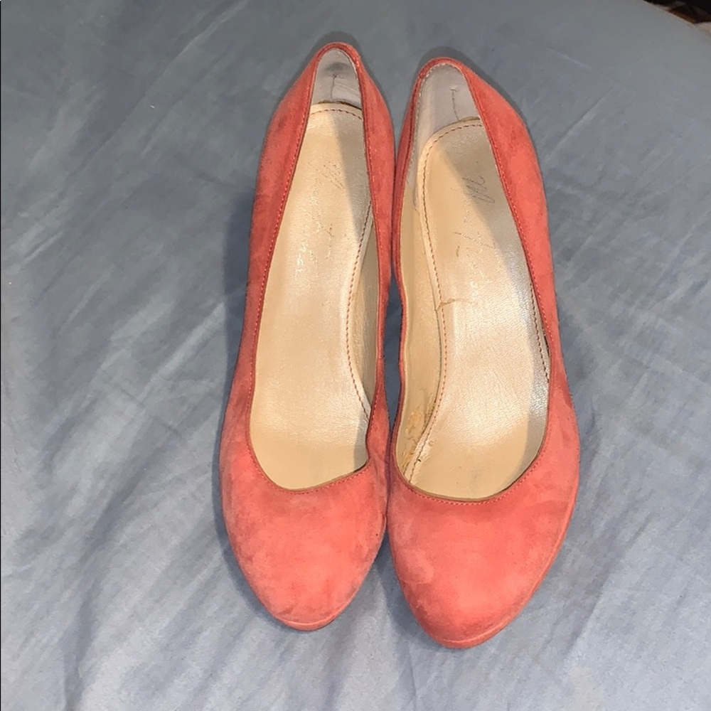 suede pink heels